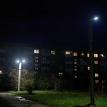 В пос. Донское установили 54 новых фонаря уличного освещения