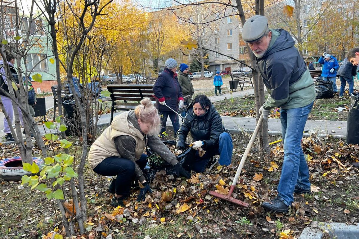 В День народного единства активисты Энгельсского отделения партии «Единая  Россия» приняли участие в субботнике