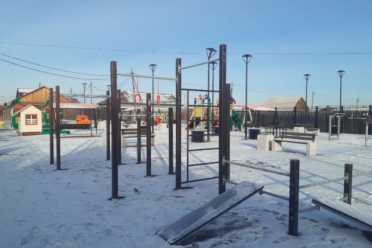 По партпроекту «Городская среда» в Нукутском районе Иркутской области установили спортивно-игровые площадки