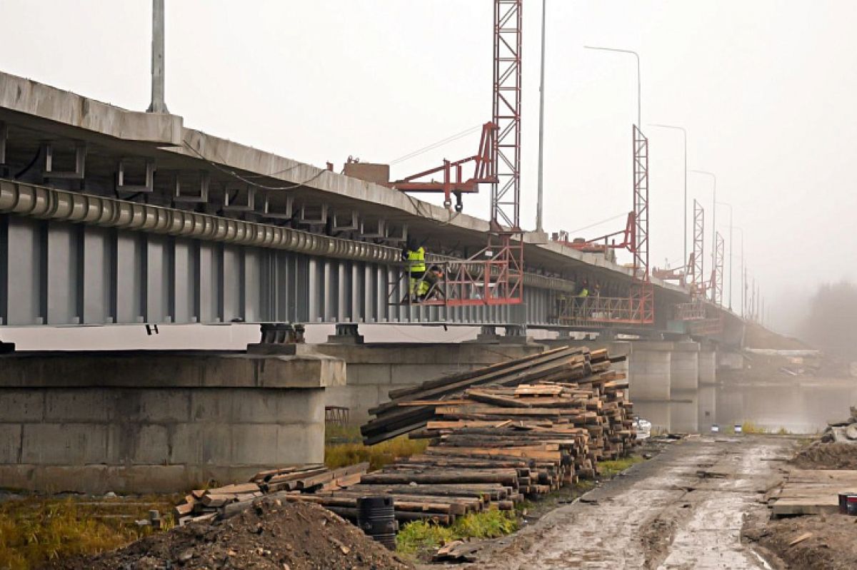 Движение по двум полосам моста через Онегу планируется запустить в ближайшие дни