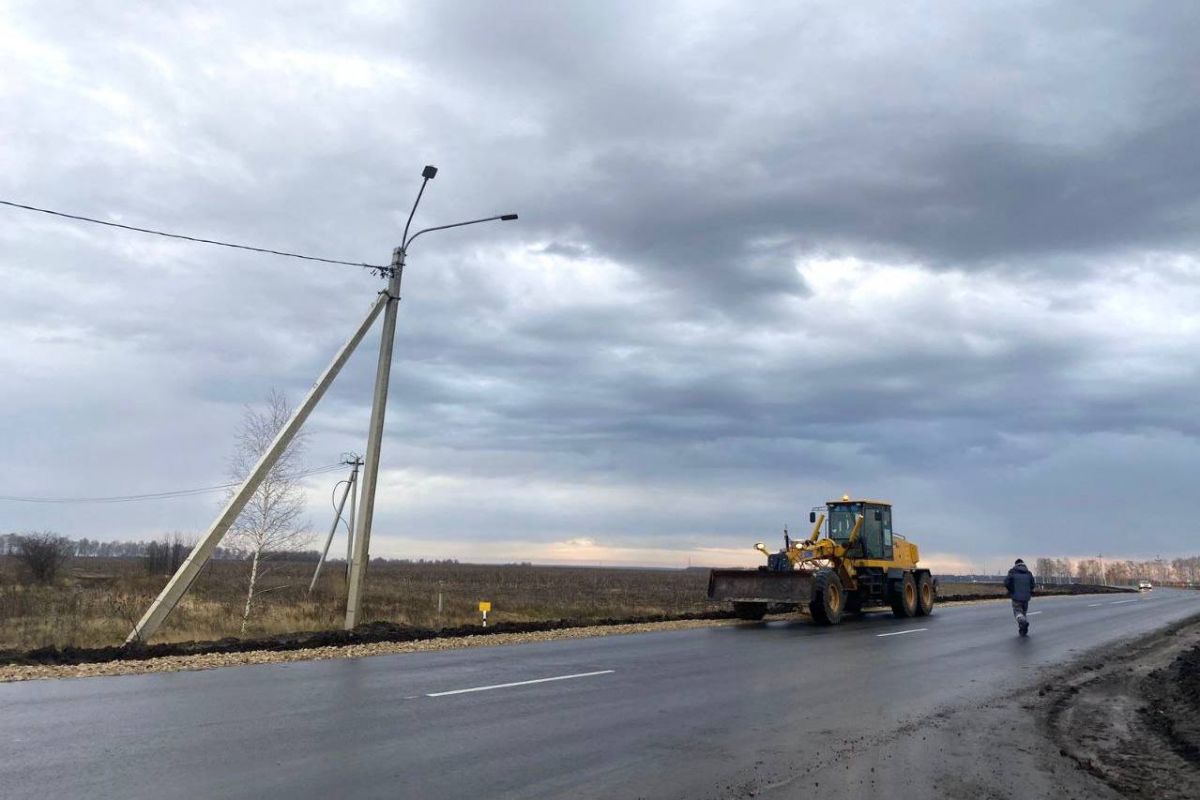 В Кораблинском округе завершается ремонт трассы Пехлец-Кораблино-Скопин общей протяженностью более 26 км