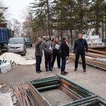 В Тимирязевском проверили ход капремонта дома культуры «Нива»