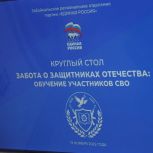 «Единая Россия» провела круглый стол на тему «Забота о защитниках Отечества: обучение участников СВО»