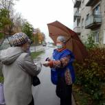 В городе Волосово волонтеры распространили 3 000 медицинских масок