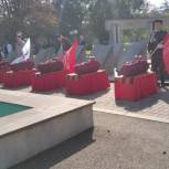 В Степновском округе прошла торжественная церемония захоронения останков советских воинов