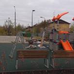 В сквере на ул. Планетной в Нижнем Новгороде устанавливают спортивные и детские площадки