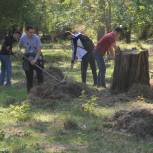 Активисты «Единой России» провели акцию по уборке парка в Зерноградском районе