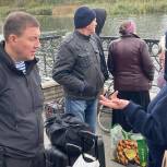 Андрей Турчак посетил волонтёрский пункт помощи «Единой России» на левом берегу Днепра в Херсонской области