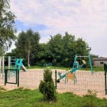 В пос. Славянское на улице Лесной выполнены мероприятия по благоустройству детской площадки
