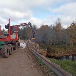 В Бабаевском округе начался ремонт моста через реку Ножема