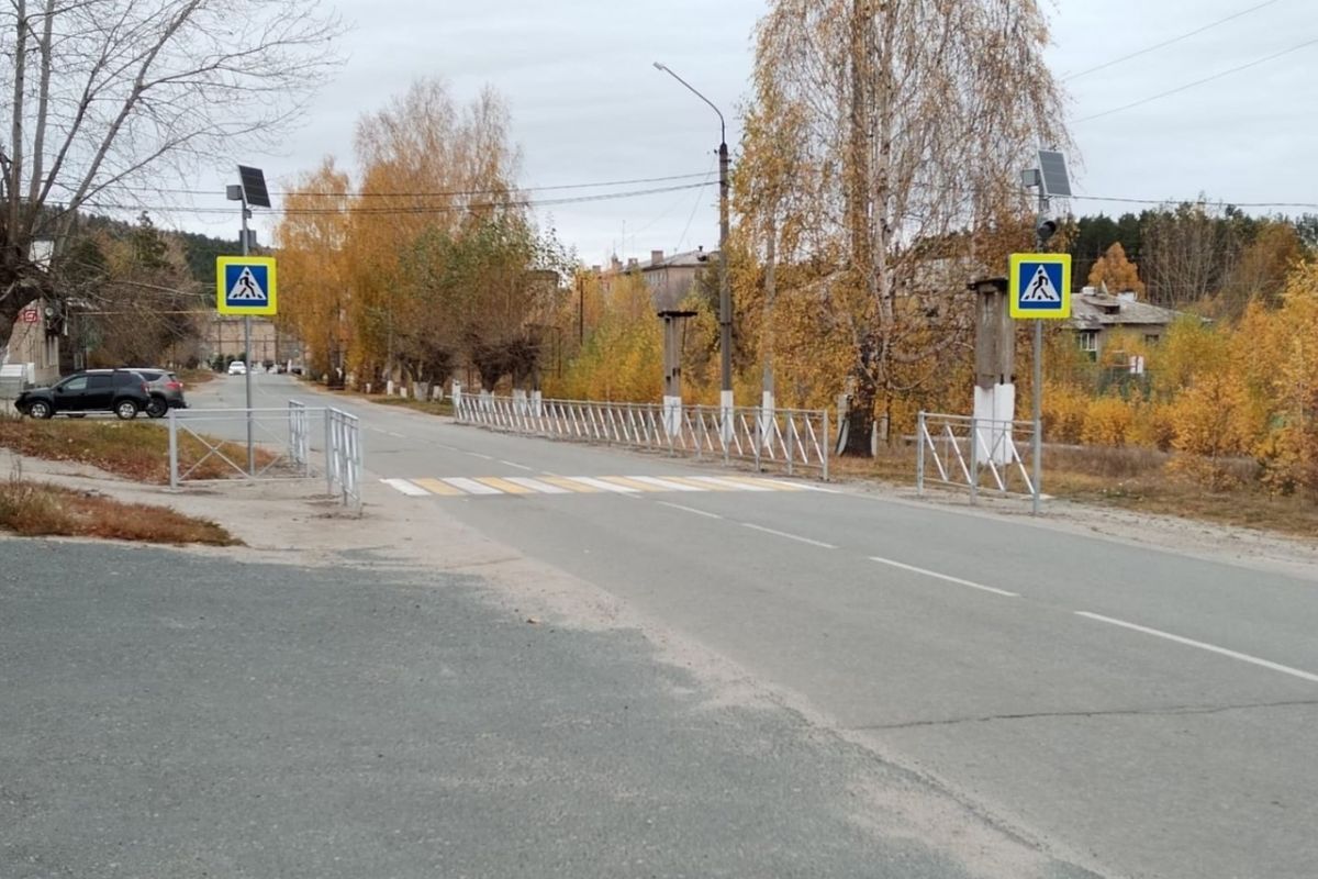 В посёлке Вишневогорск завершено оборудование пешеходных переходов