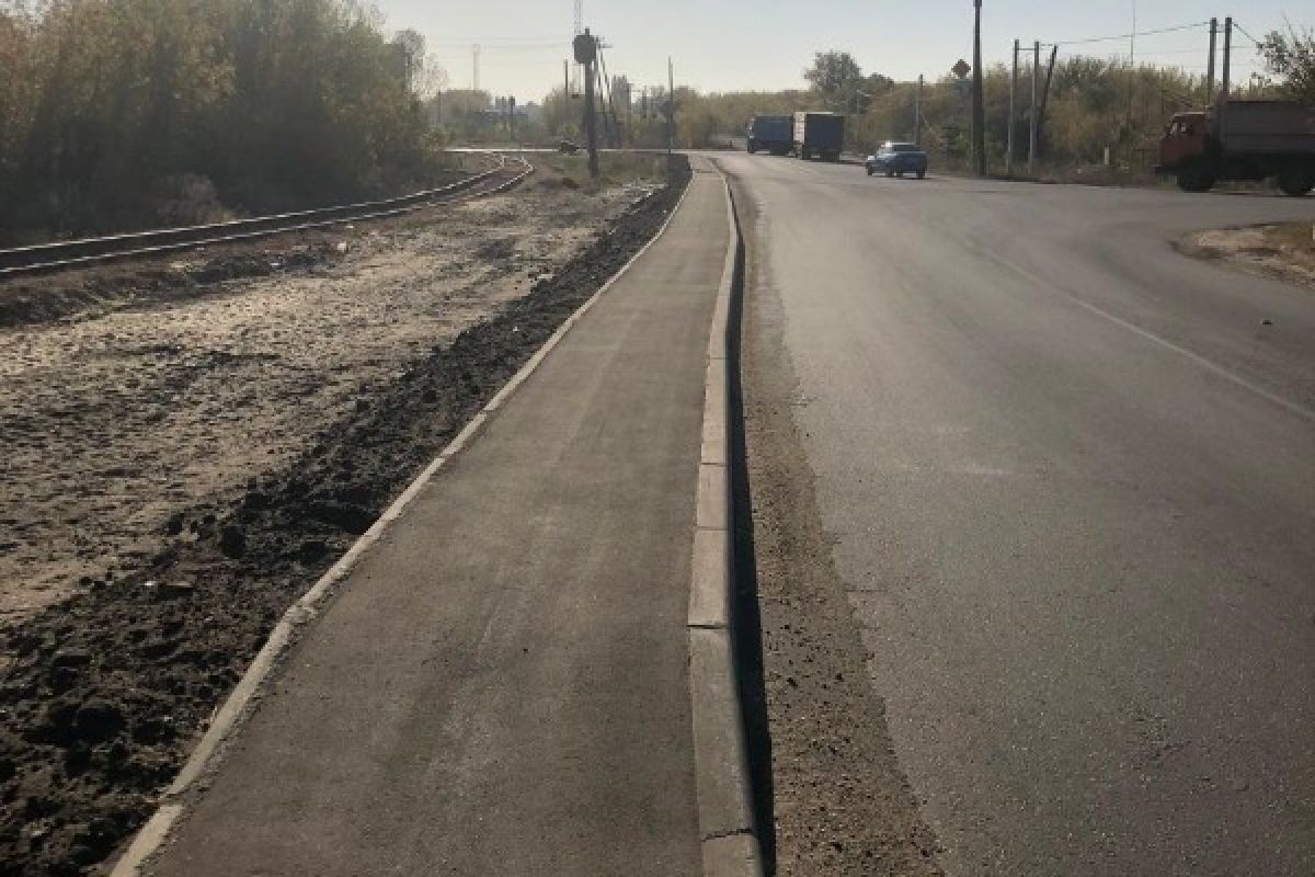 В Жердевке на улице Неплановой завершили обустройство пешеходного тротуара