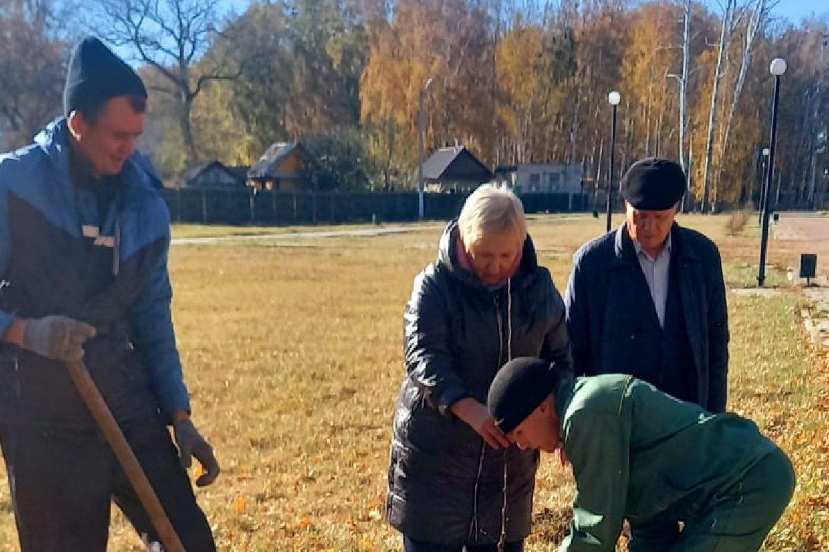 В селе Челно-Вершины активистки «Женского движения Единой России» посадили яблони