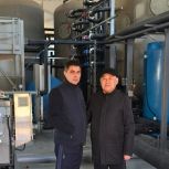 Юрий Когаев и Михаил Богатов проинспектировали новую станцию водоподготовки в Лаганском районе