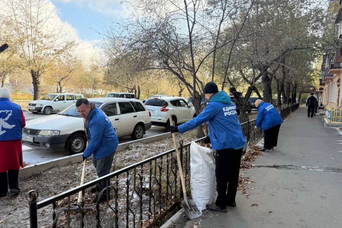 Активисты «Единой России» провели субботники в Чите и Калининградской области