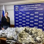 Спортсмены «Олимпийских ракеток» передали маскировочные сети для бойцов СВО
