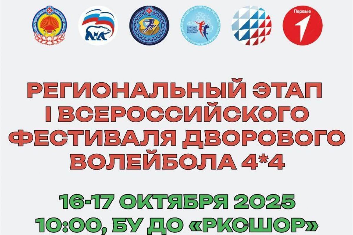 В Элисте пройдет региональный этап I Всероссийского фестиваля дворового волейбола 4х4