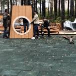Василий Филипенко побывал на обустройстве нового парка в Сургуте