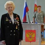В Сочи ветеран Великой Отечественной войны приняла участие в голосовании