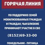 В Мурманской области начала работу «горячая линия» по поддержке семей мобилизованных граждан и граждан, чьи близкие принимают участие в СВО