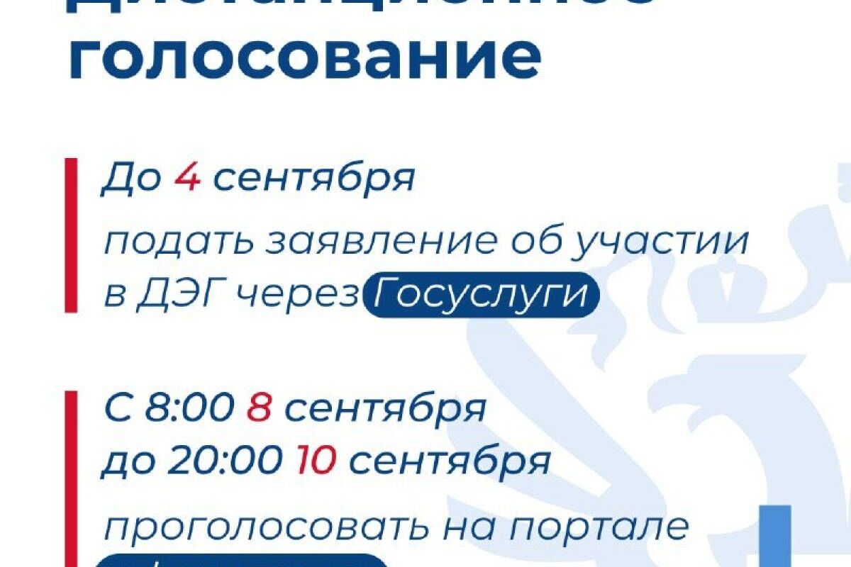 Сегодня – последний день подачи заявлений для участия в дистанционном  голосовании