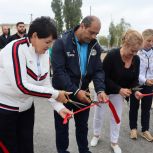 В Кировском районе открыли многофункциональную спортивную площадку