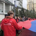 МГЕР провела в Москве и Санкт-Петербурге акции ко Дню воссоединения ЛДНР, Запорожской и Херсонской областей с Россией