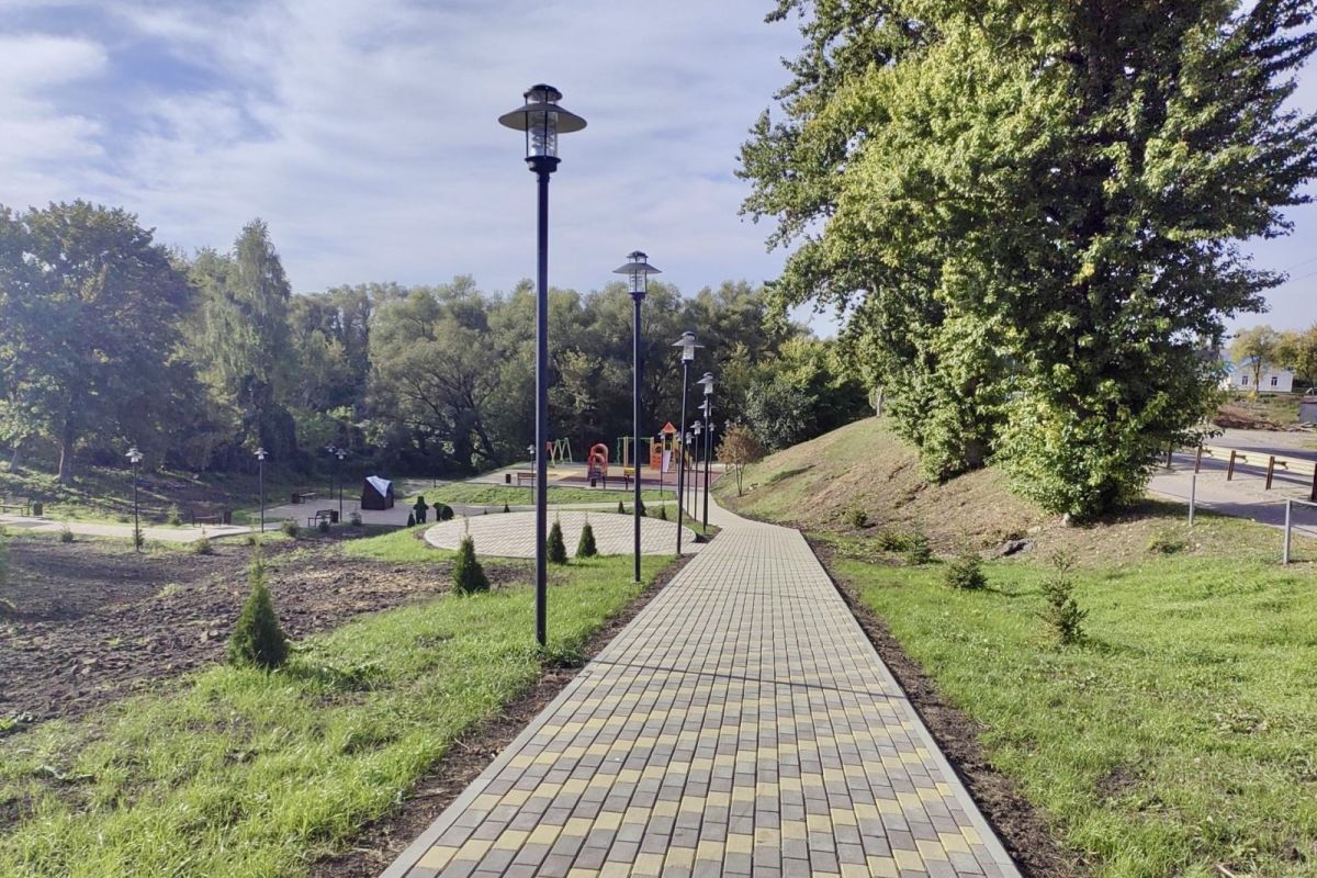 В Нижнем парке Волово Липецкой области завершена вторая очередь благоустройства