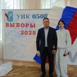 Ветеран СВО Евгений Курбангалеев одним из первых проголосовал на выборах в Большой Черниговке