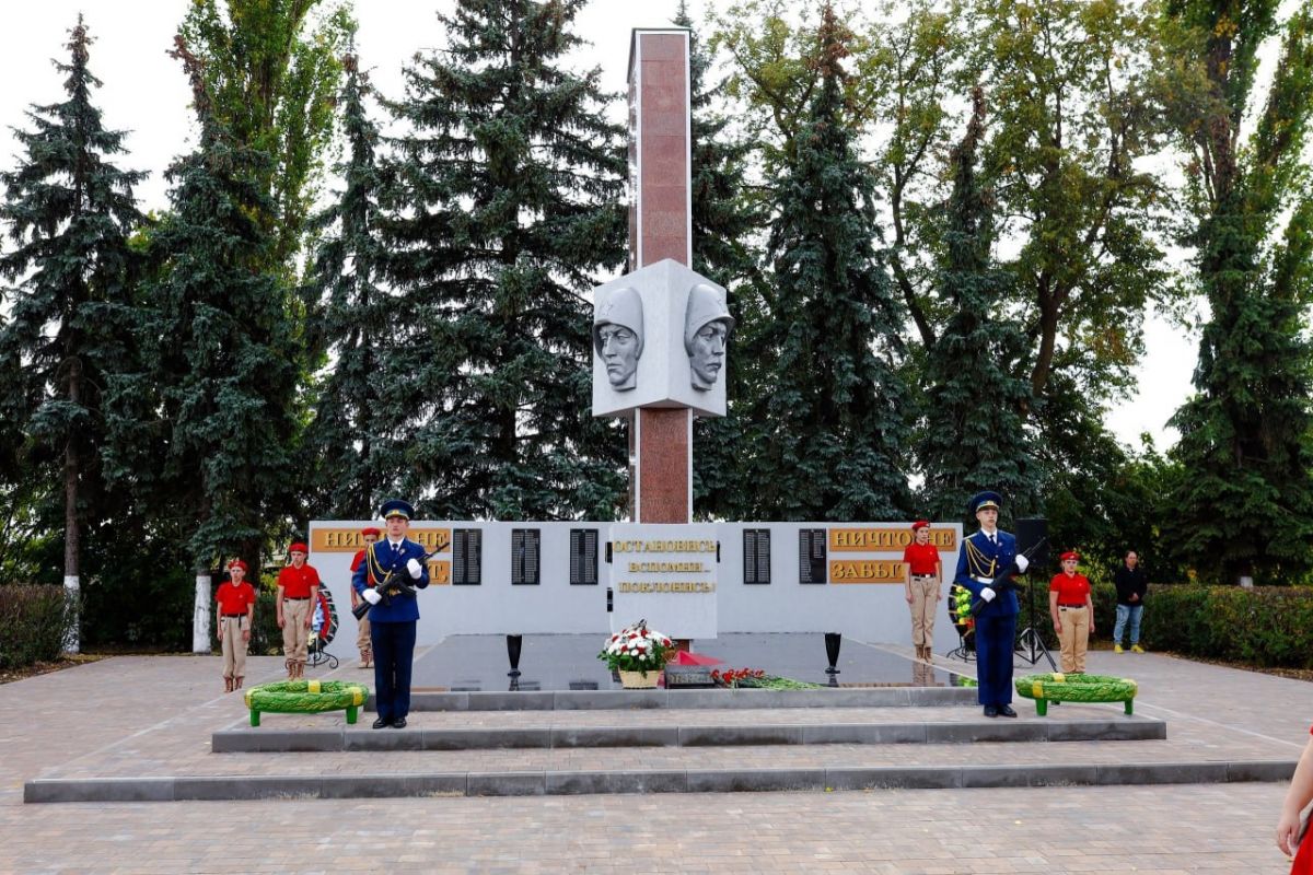 В Липецком округе после капремонта открыли памятник солдатам Великой Отечественной войны