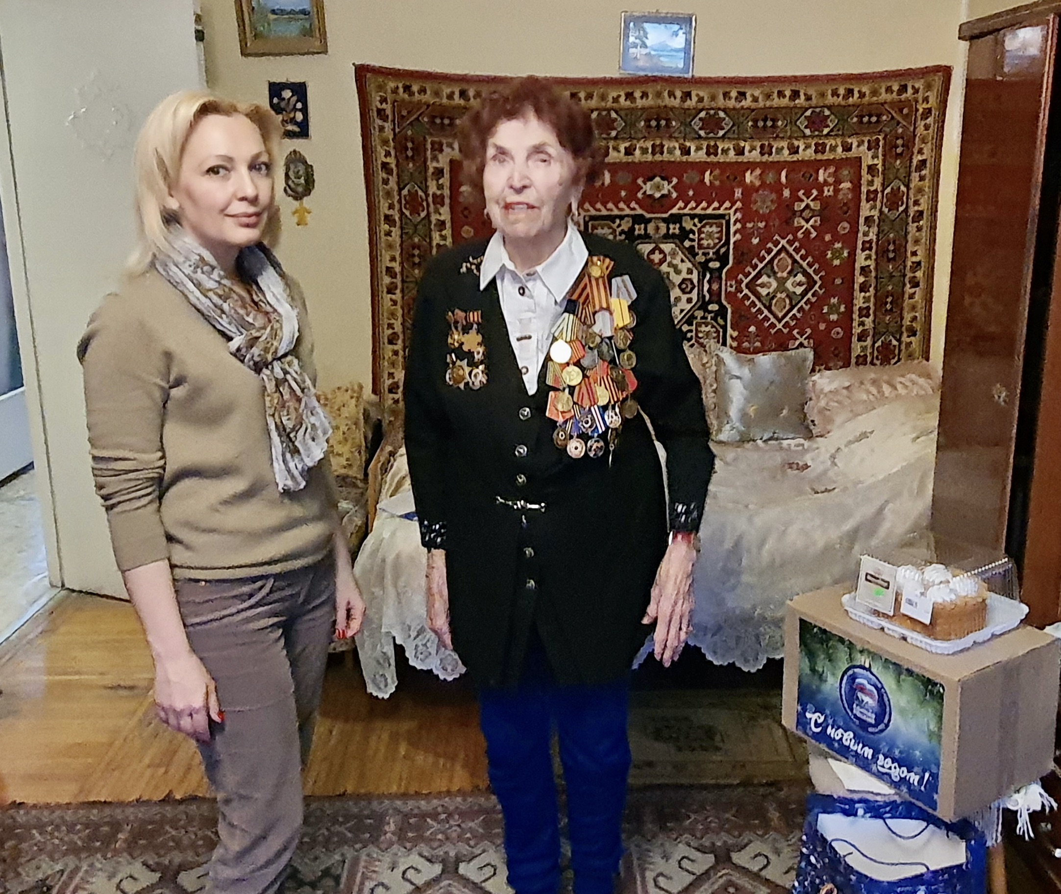 Ольга Тимофеева поздравила ветеранов Великой Отечественной с наступающим Новым годом