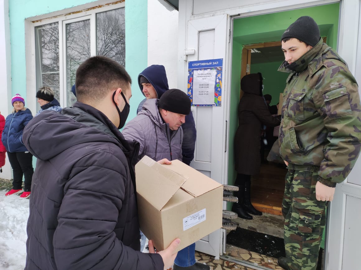 Гуманитарная помощь для эвакуированных жителей Донбасса. Липецк