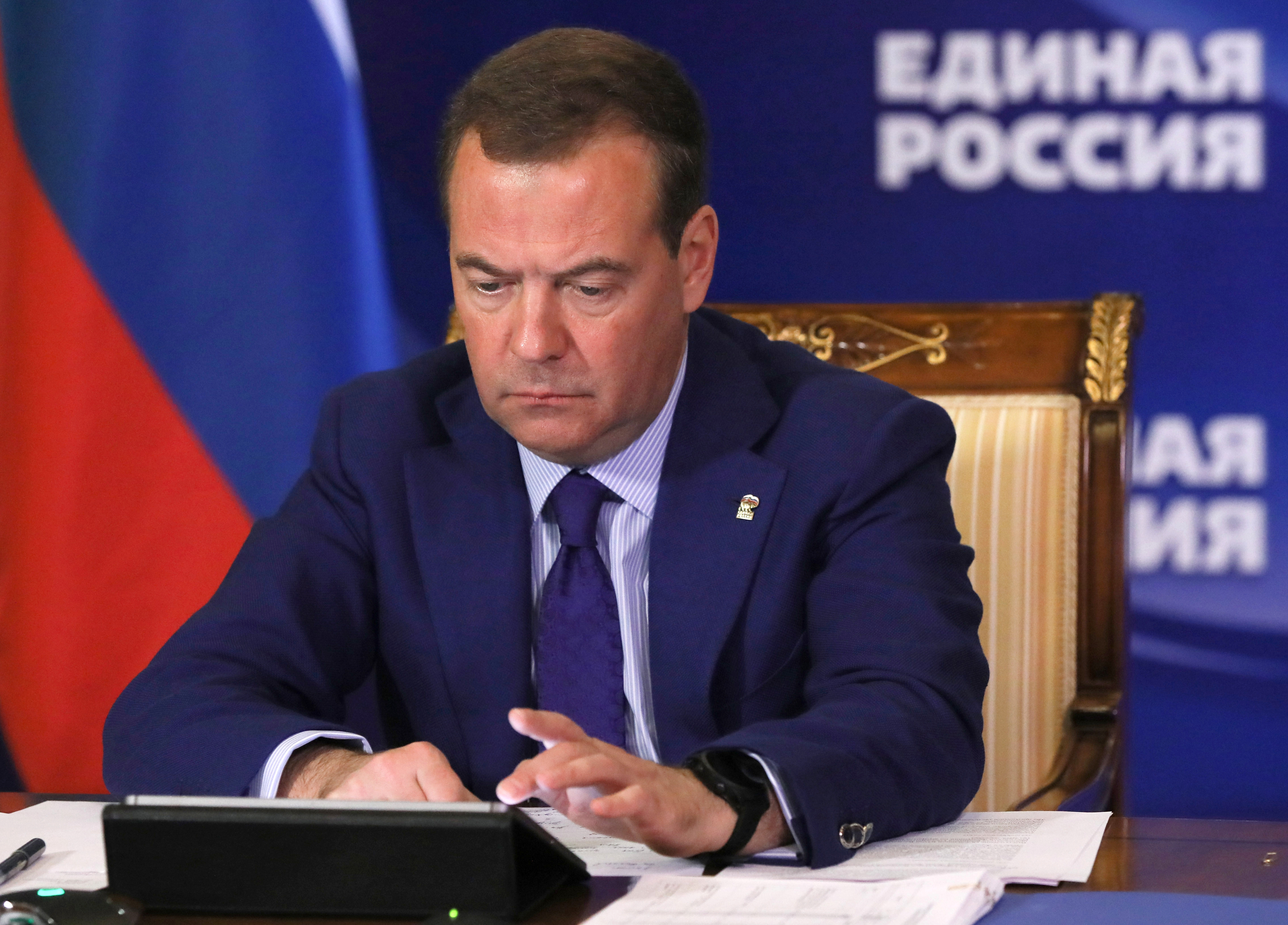 Дмитрий Медведев провел совещание по итогам обсуждений поправок «Единой России» ко второму чтению проекта федерального бюджета на 2022 – 2024 годы. Фото: Екатерина Штукина/РИА Новости