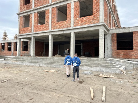 Строительство школы в станице Гребенская