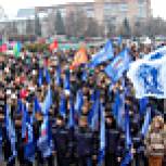«Спасибо за победу» - курские единороссы провели митинг