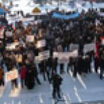 В Старом Осколе и Губкине профсоюзы вышли на митинг