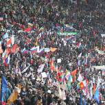 Югорчане приняли участие в митинге в поддержку Владимира Путина в Москве
