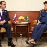Медведев проводит встречу с президентом Бразилии 