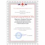 Красный крест выразил благодарность «Единой России» за помощь Крымску