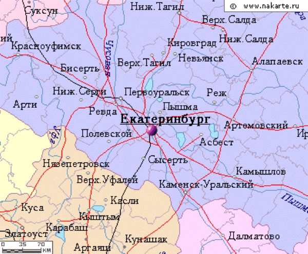 Карта спутник ревда свердловская область