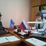 Любовь Рузманова провела прием граждан в Мокшанском районе