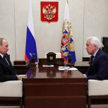 Встреча Путина с руководителем фракции «Единой России» в Госдуме Васильевым