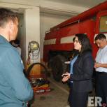  Гульнур Кульсарина ознакомилась с работой Тубинской пожарной части  Баймакского района 