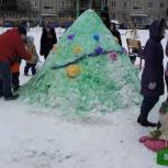 Снежный детский городок построен в Сормовском районе