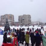 По центру Городища пробежали 150 Дедов Морозов