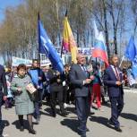 Жители Чебоксарского района встретили День Весны и Труда праздничным шествием и с хорошим настроением