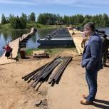 Павел Исаев проинспектировал понтонный мост в Некрасовском