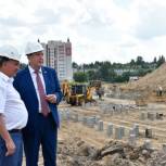 Владимир Попков проинспектировал строительство Дворца единоборств в Советском районе Брянска