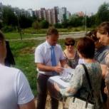 Андрей Тарасов обсудил с жителями планы по благоустройству склона в границах улиц Германа Лопатина - Верхне-Печерская