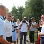 Глава региона и глава города Курска проинспектировали Ермошкино озеро